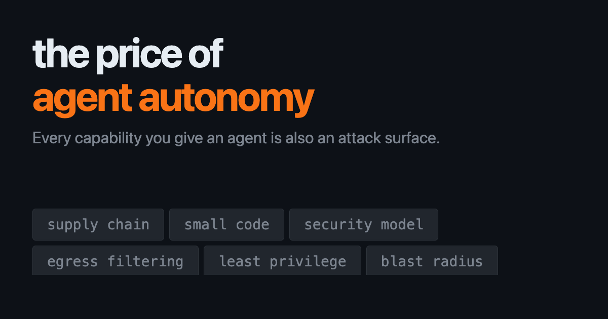 the price of agent autonomy - Dor Ringel